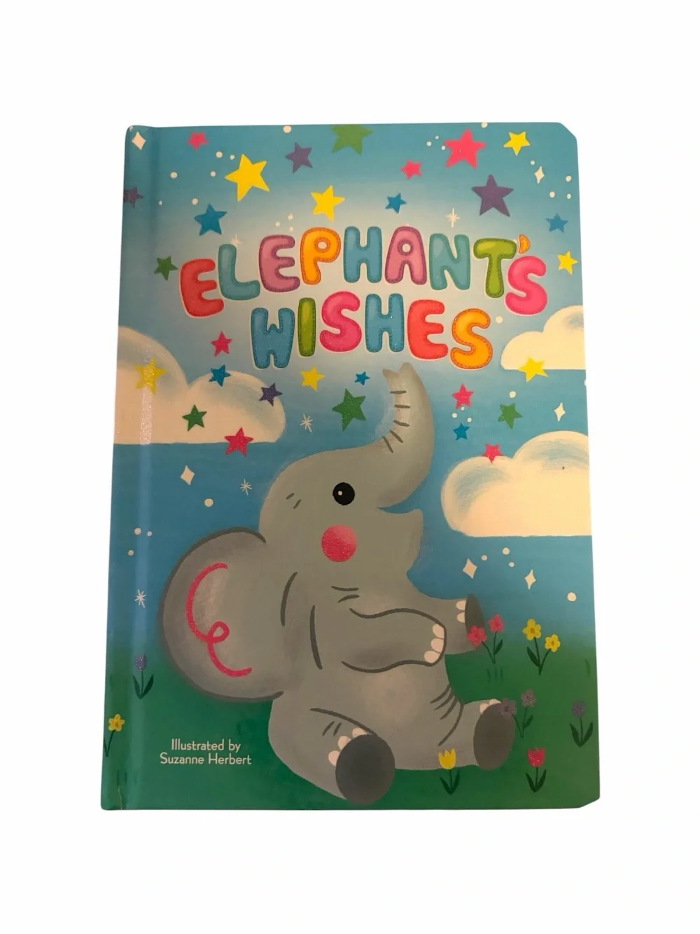 Elephants Wishes Kids Book, Hardcover Board Book for Babies